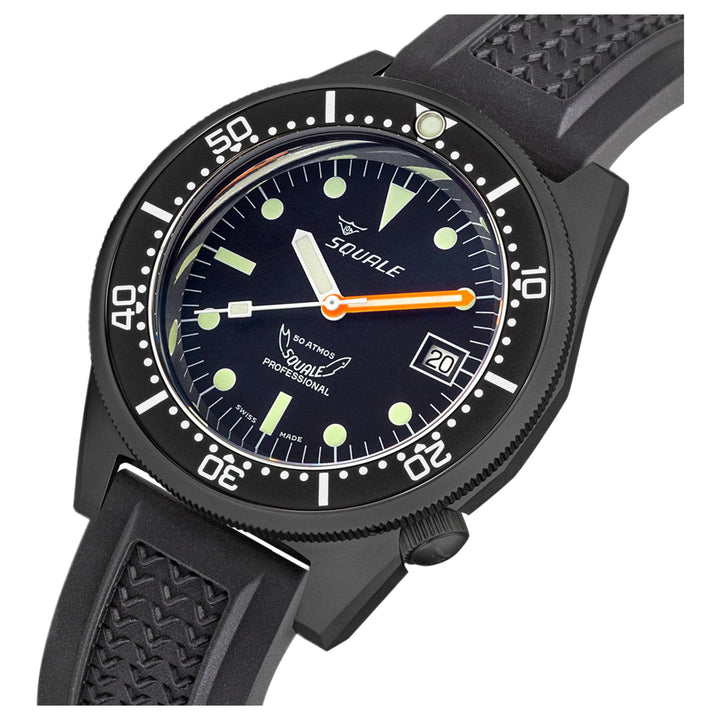 Squale 1521DLCBK.VO 500 Meter Swiss Automatic Dive Watch