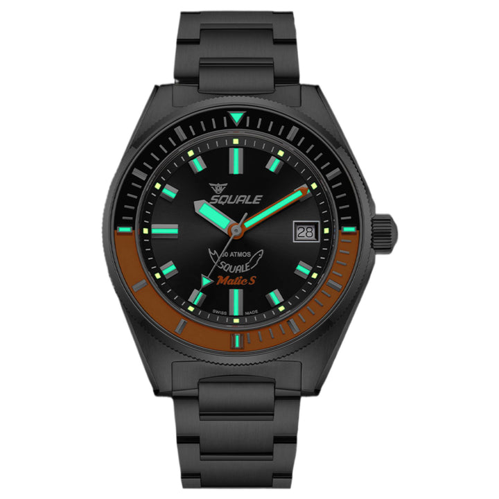 Squale MATICBKOBK.SSBX 600M Black Dial Watch