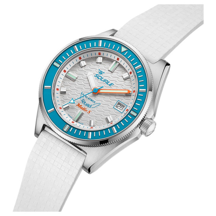 Squale MATICLBWT.MRWT 600M White Dial Watch