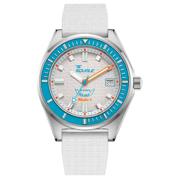 Squale MATICLBWT.MRWT 600M White Dial Watch