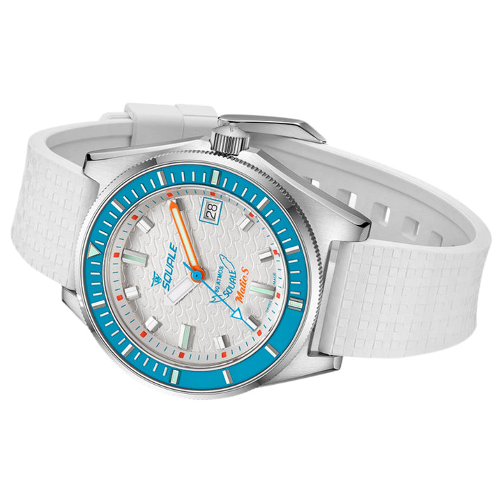 Squale MATICLBWT.MRWT 600M White Dial Watch