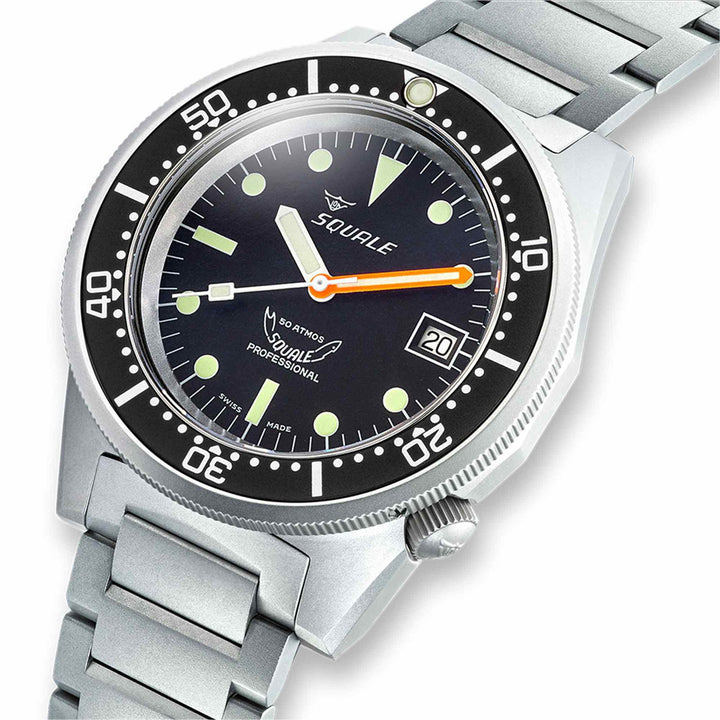 Squale 1521BKBL.SQ20S Men's Classic Dive Automatic Wristwatch - H S Johnson