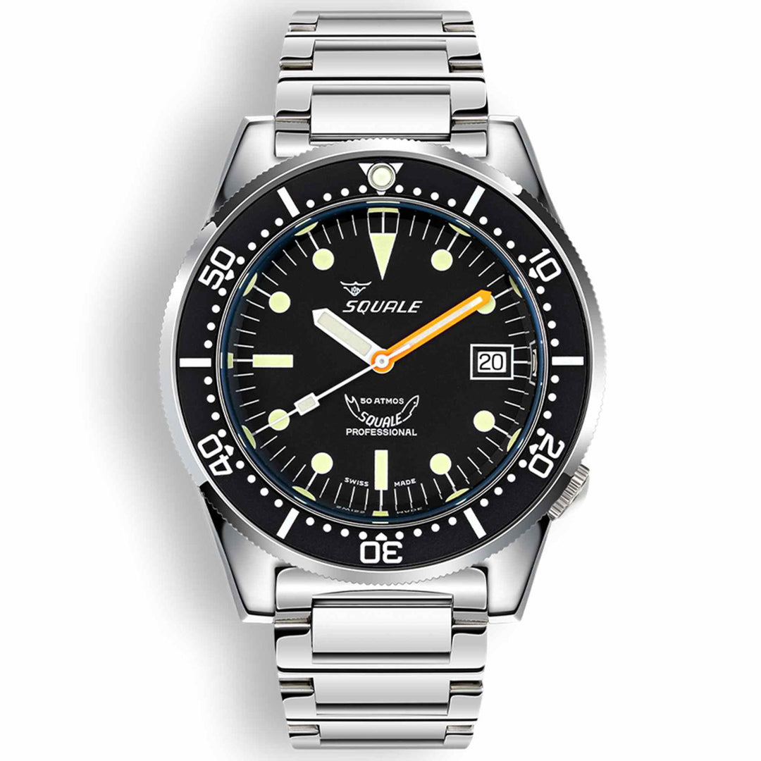 Squale 1521CL.SQ20L Men's Classic Dive Automatic Wristwatch - H S Johnson