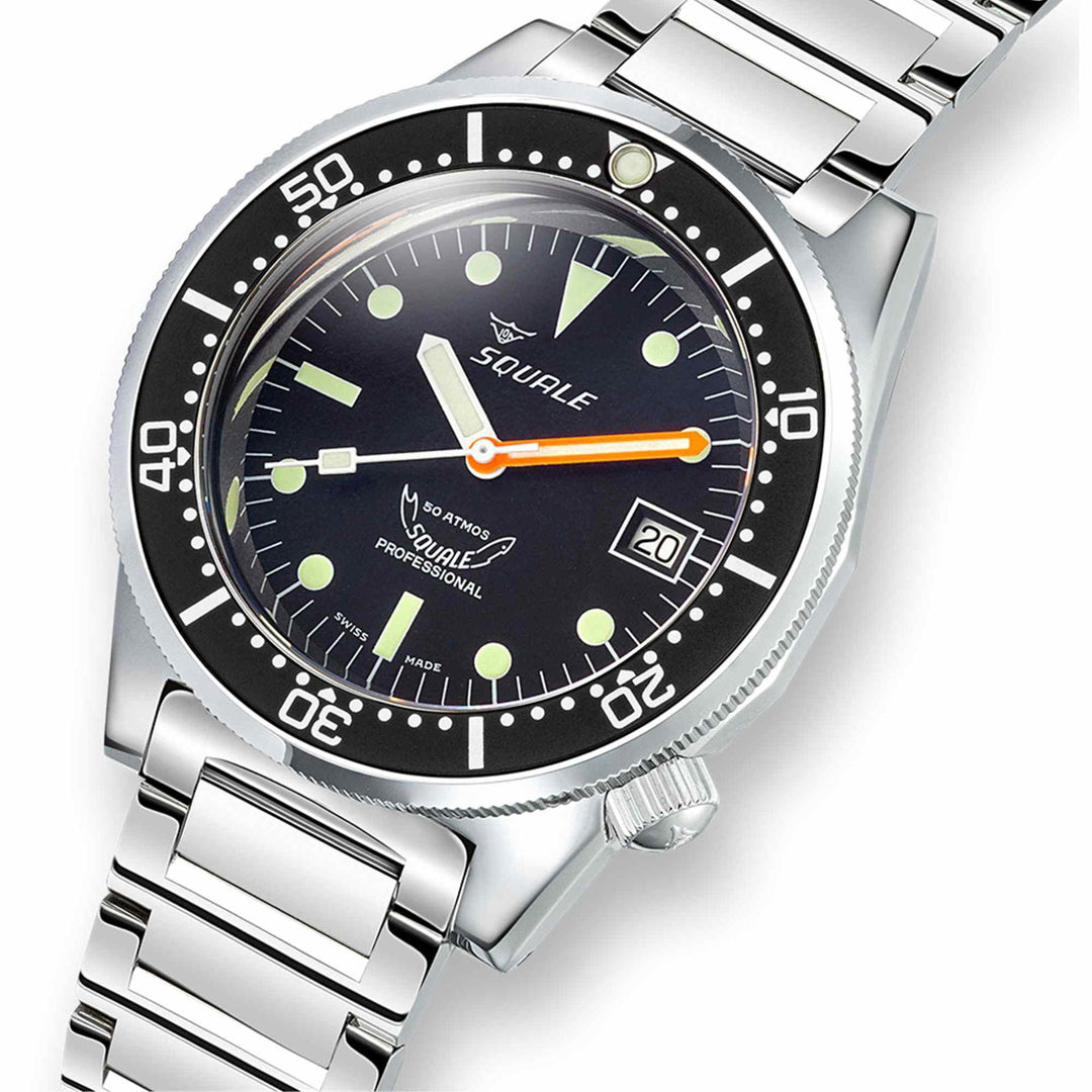 Squale 1521CL.SQ20L Men's Classic Dive Automatic Wristwatch - H S Johnson
