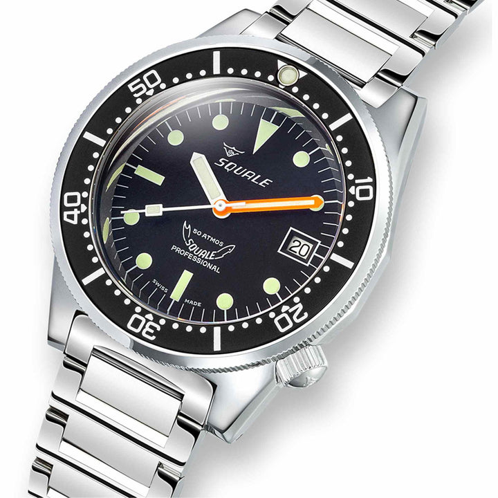 Squale 1521CL.SQ20L Men's Classic Dive Automatic Wristwatch - H S Johnson