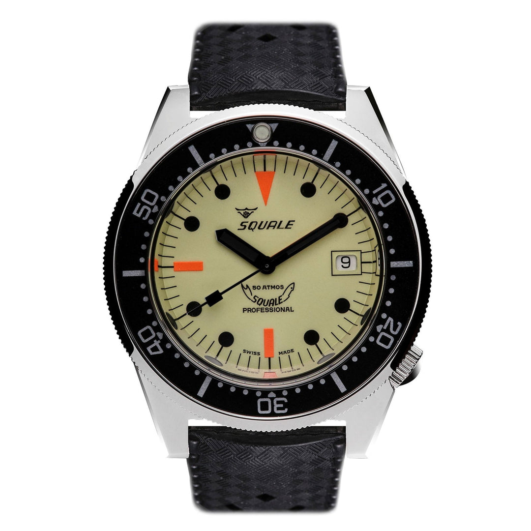 Squale 1521FULL.HT 500 Meter Swiss Automatic Dive Wristwatch Rubber - H S Johnson