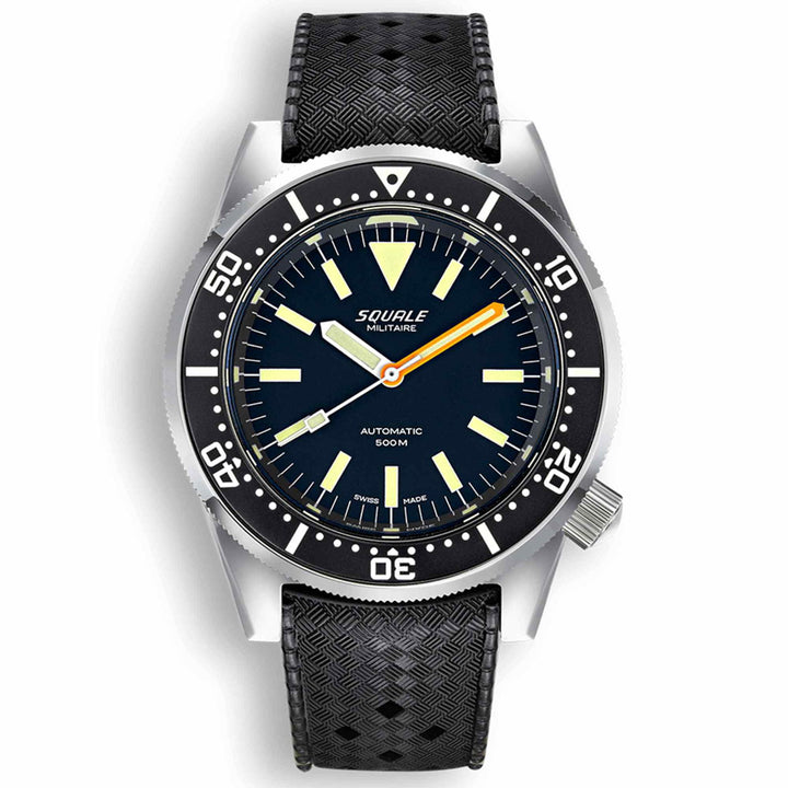 Squale 1521MIL.HT Polished Swiss Automatic Dive Wristwatch Rubber - H S Johnson