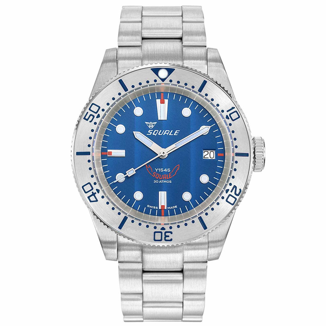 Squale 1545SSBLC.AC Blue Dial Steel Bracelet Wristwatch - H S Johnson