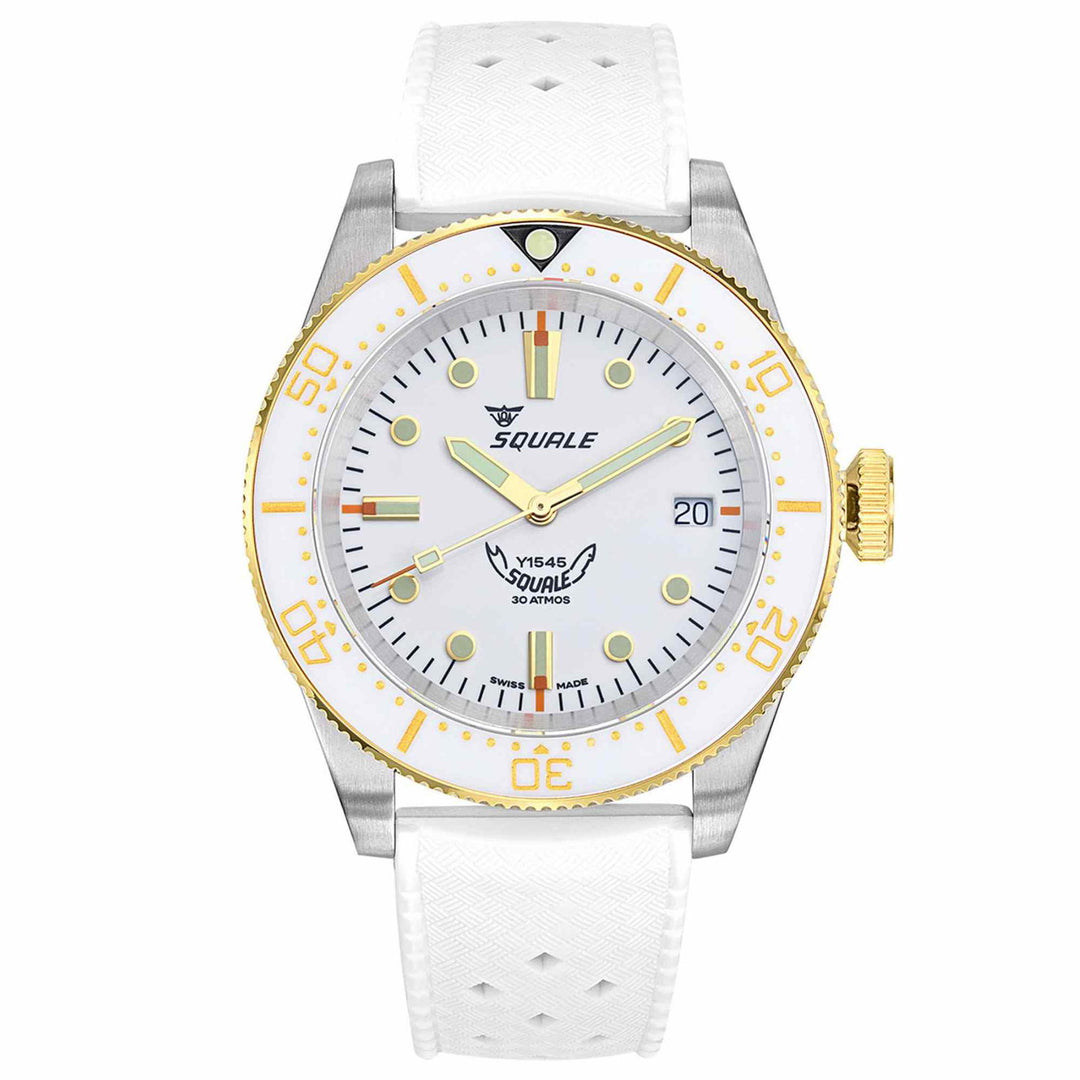 Squale 1545WTWT.HTW 1545 White Rubber Wristwatch - H S Johnson