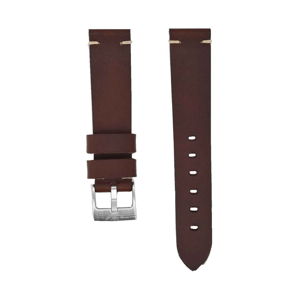 CINCUOBW Handmade Dark Leather 20mm Strap