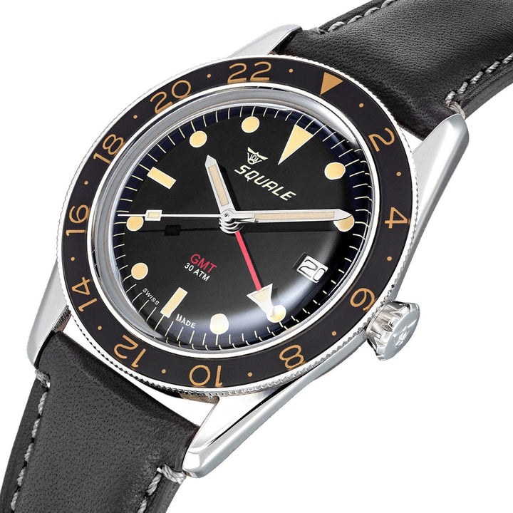 Squale SUB39GMTV.PN Vintage 300 Meter Swiss Automatic Dive Wristwatch - H S Johnson