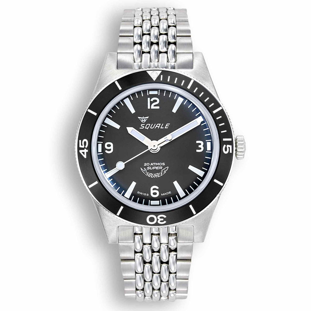 Squale SUPERMBKBK.AC Super-Squale Black Dial Wristwatch - H S Johnson