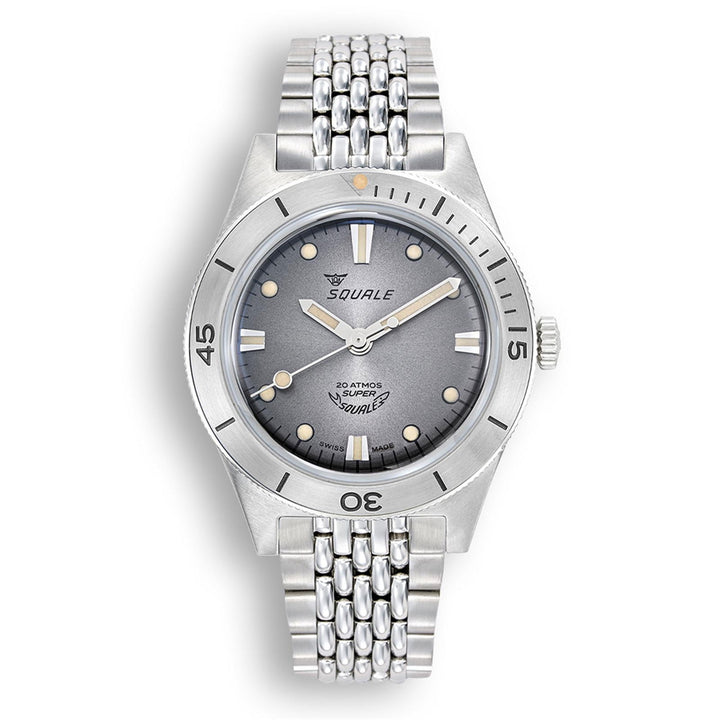 Squale SUPERSSG.AC Grey Dial Steel Bracelet Wristwatch - H S Johnson