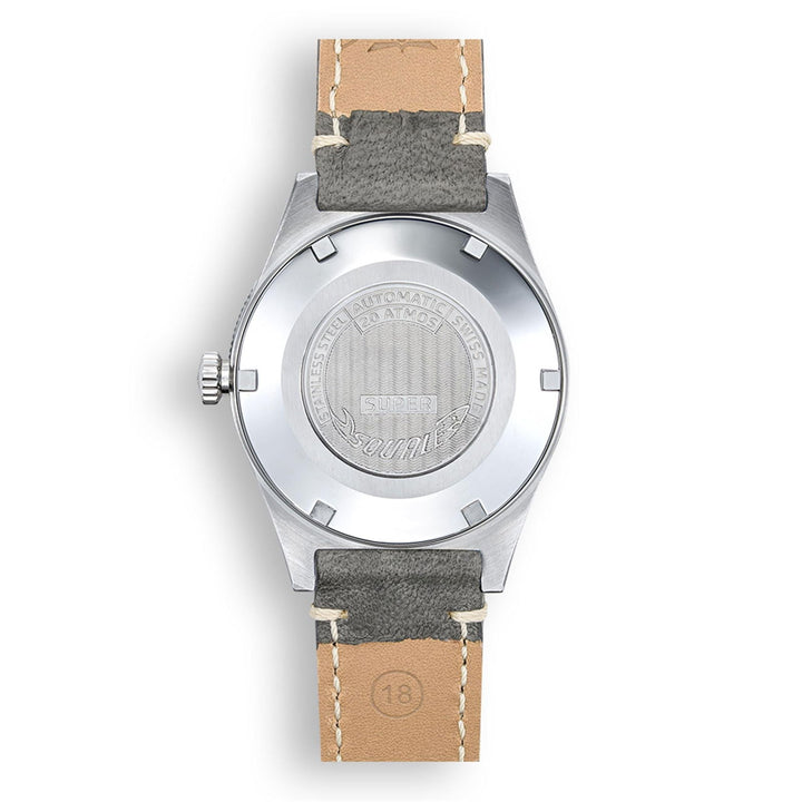 Squale SUPERSSG.PG Sunray Grey Leather Wristwatch - H S Johnson