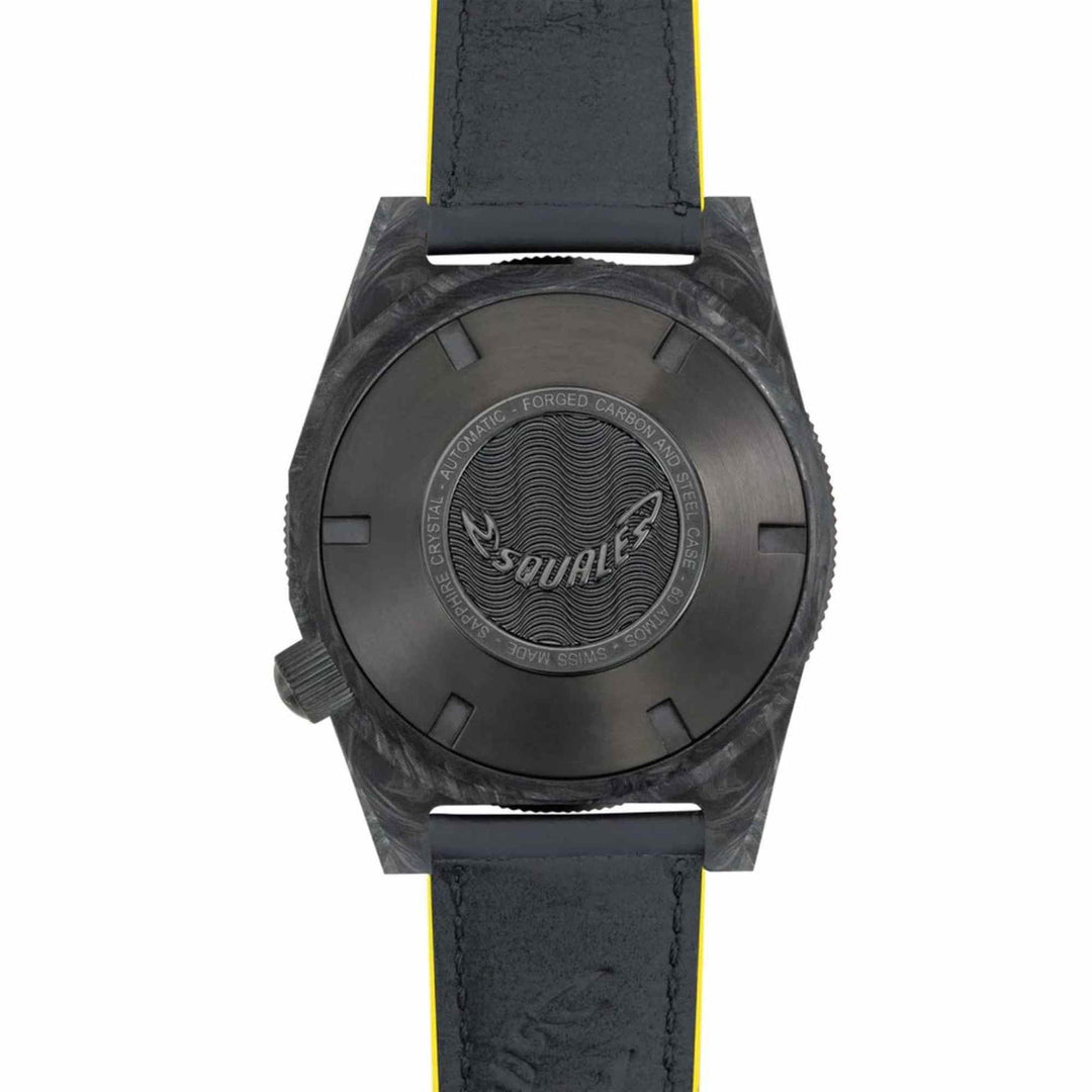 Squale T183AFCY.RLY Forged Carbon Yellow Wristwatch - H S Johnson
