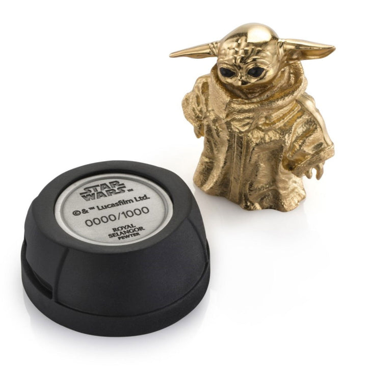 Star Wars By Royal Selangor 0179024E Limited Edition Gilt Grogu Figurine - H S Johnson