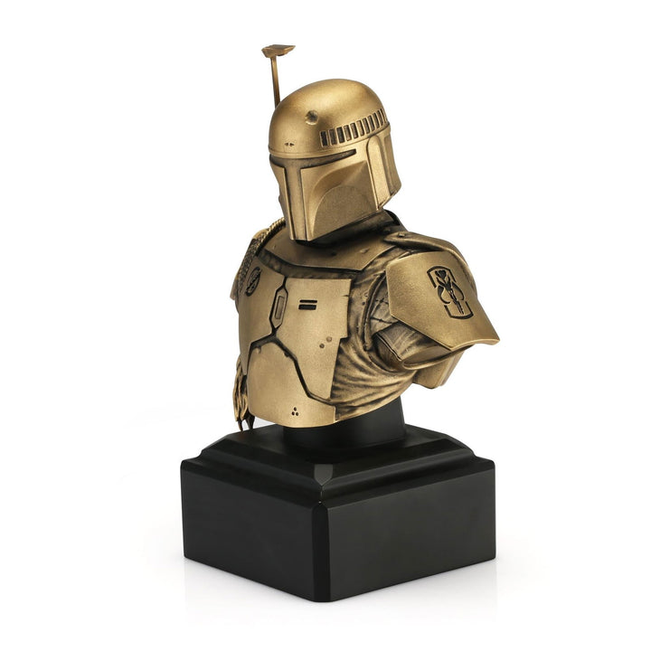 Star Wars By Royal Selangor 0179031E Limited Edition Gilt Boba-Fett Bust Figurine - H S Johnson