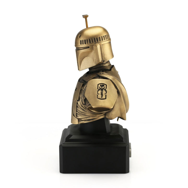 Star Wars By Royal Selangor 0179031E Limited Edition Gilt Boba-Fett Bust Figurine - H S Johnson