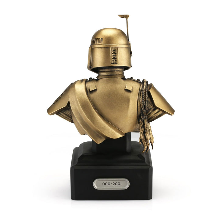Star Wars By Royal Selangor 0179031E Limited Edition Gilt Boba-Fett Bust Figurine - H S Johnson