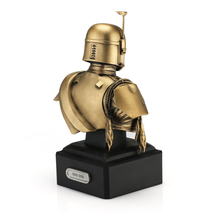 Star Wars By Royal Selangor 0179031E Limited Edition Gilt Boba-Fett Bust Figurine - H S Johnson