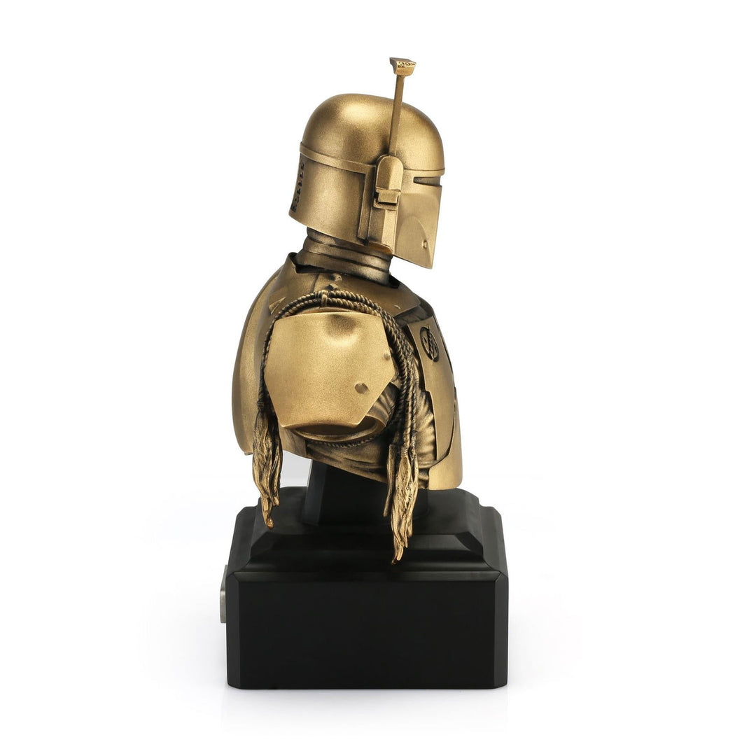 Star Wars By Royal Selangor 0179031E Limited Edition Gilt Boba-Fett Bust Figurine - H S Johnson