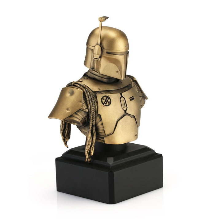 Star Wars By Royal Selangor 0179031E Limited Edition Gilt Boba-Fett Bust Figurine - H S Johnson