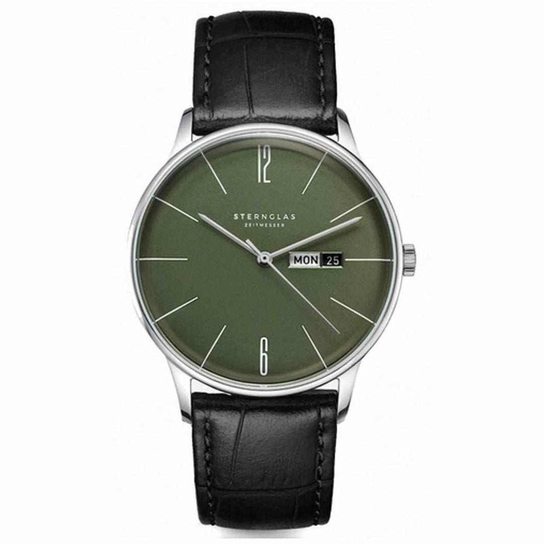 Sternglas S01-BE08-HE04 Men's Berlin Black Leather Strap Wristwatch - H S Johnson
