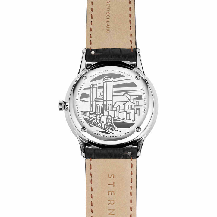 Sternglas S01-BE08-HE04 Men's Berlin Black Leather Strap Wristwatch - H S Johnson