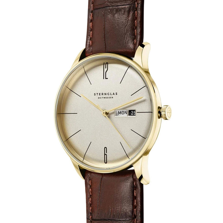 Sternglas S01-BE14-HE01 Men's Berlin Brown Leather Strap Wristwatch - H S Johnson