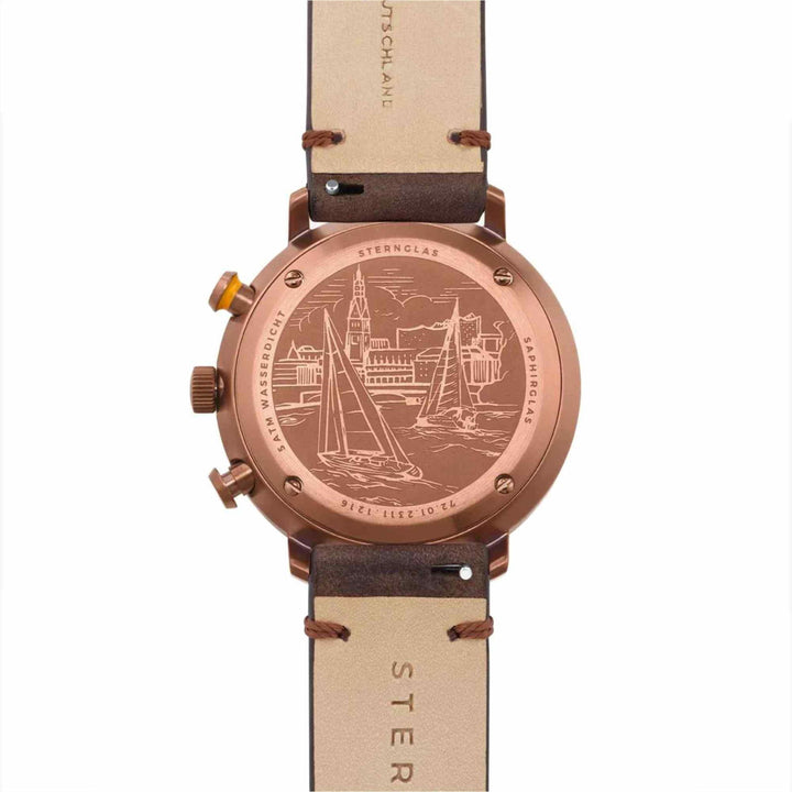 Sternglas S01-HC35-VI17 Men's Hamburg Chrono Dark Green Bronze Wristwatch - H S Johnson
