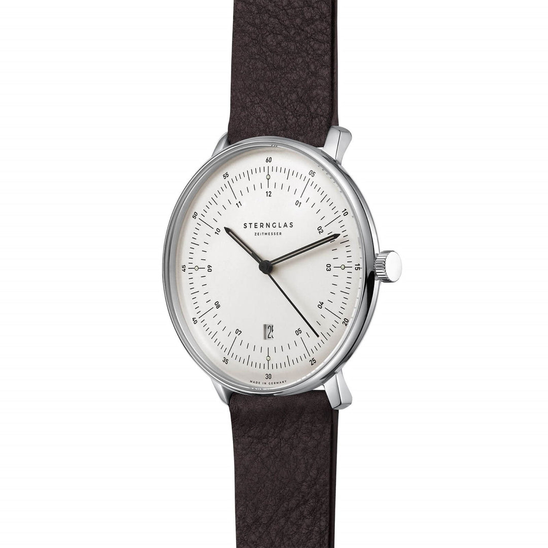 Sternglas S01-HH10-VI11 Men's Hamburg Brown Leather Strap Wristwatch - H S Johnson