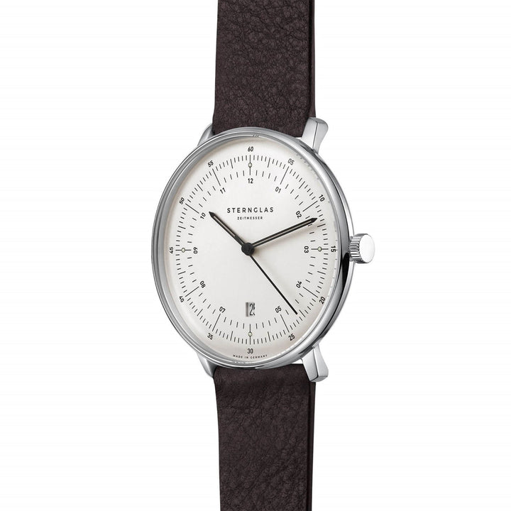 Sternglas S01-HH10-VI11 Men's Hamburg Brown Leather Strap Wristwatch - H S Johnson