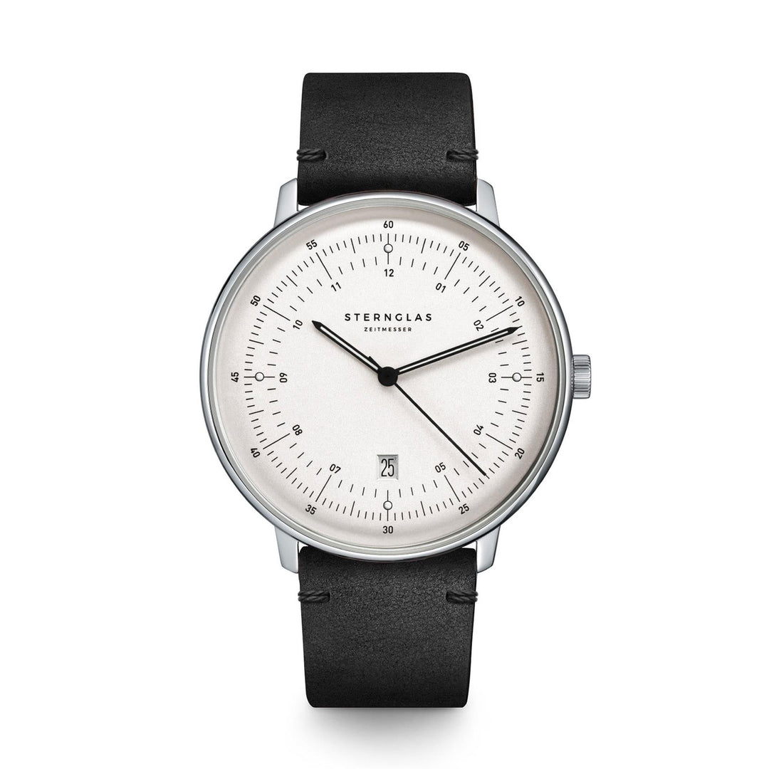 Sternglas S01-HH10-VI15 Hamburg Silver Satin Dial Wristwatch - H S Johnson