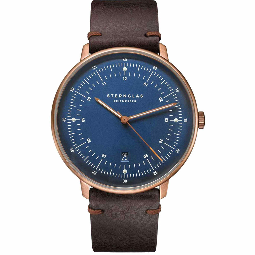 Sternglas S01-HH27-VI17 Men's Hamburg Brown Strap Wristwatch - H S Johnson
