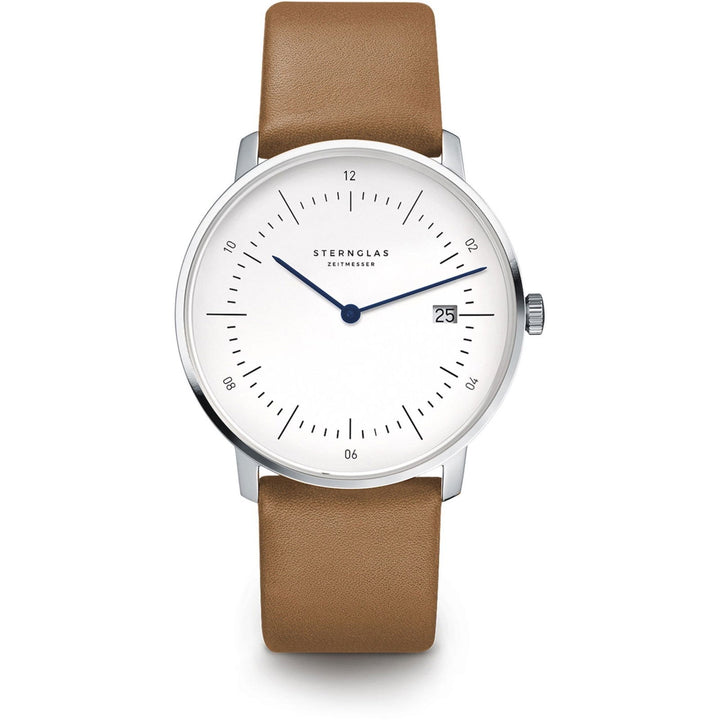 Sternglas S01-NA01-PR01 Men's Naos Tan Brown Leather Strap Wristwatch - H S Johnson