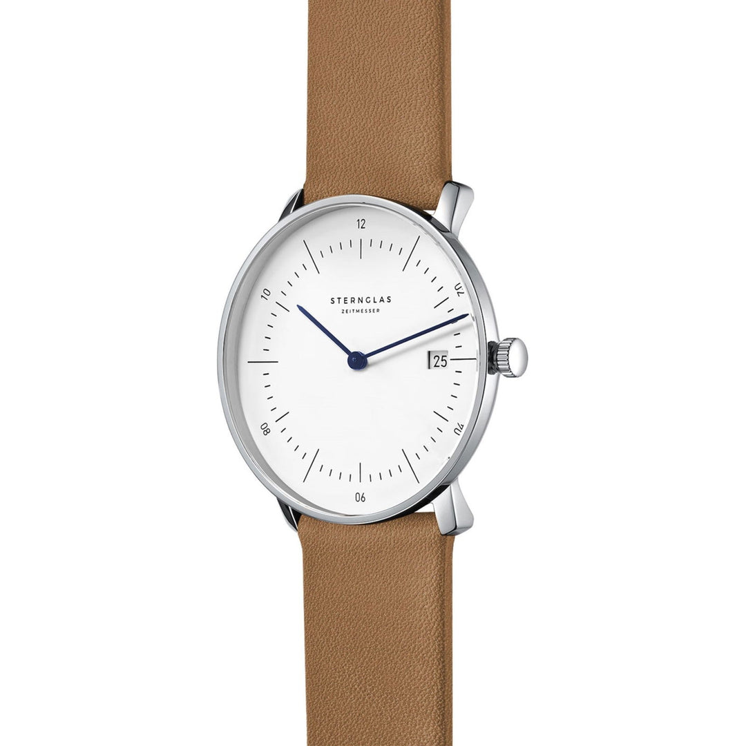 Sternglas S01-NA01-PR01 Men's Naos Tan Brown Leather Strap Wristwatch - H S Johnson