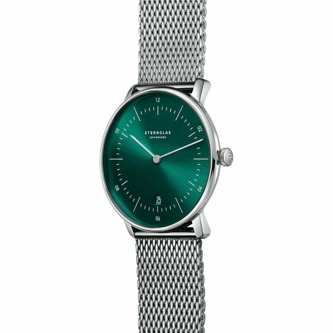 Sternglas S01-NA08-MI04 Men's Green Dial Naos Wristwatch - H S Johnson