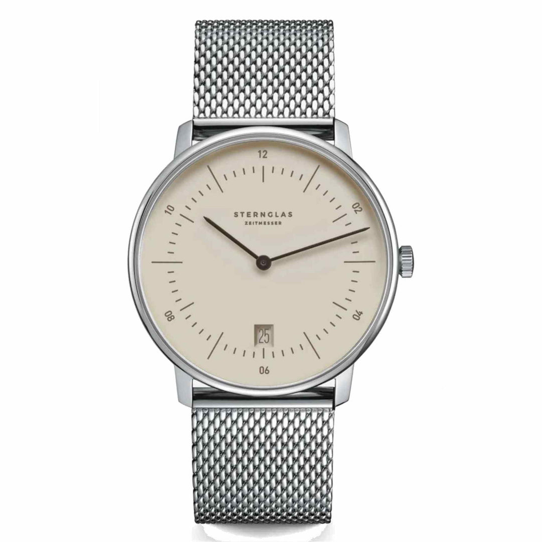 Sternglas S01-NA38-MI04 Naos Milanaise Silver Wristwatch - H S Johnson