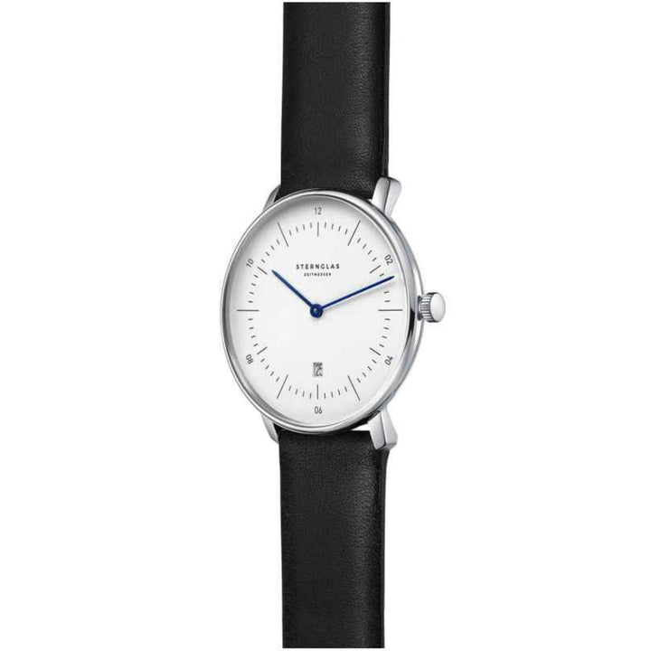 Sternglas S01-ND01-KL05 Women's Naos XS Black Leather Strap Wristwatch - H S Johnson