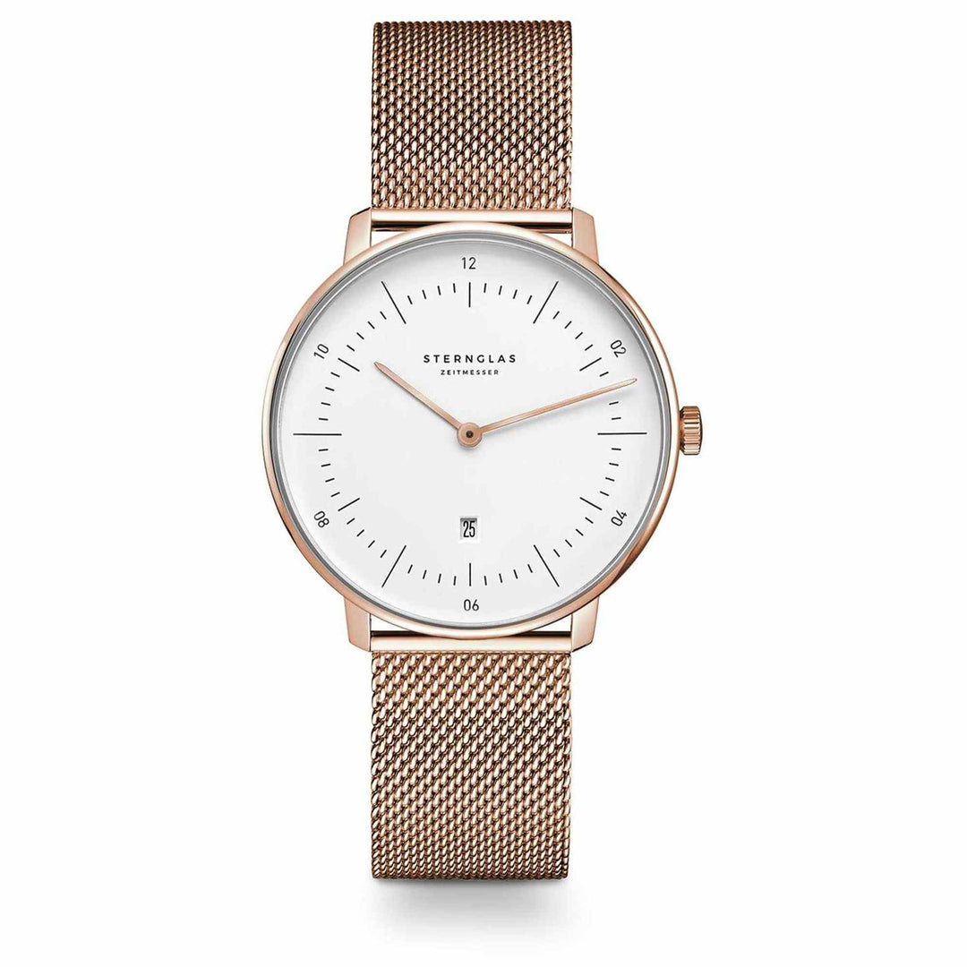 Sternglas S01-ND13-MI09 Women's Naos XS Rose Gold Mesh Wristwatch - H S Johnson