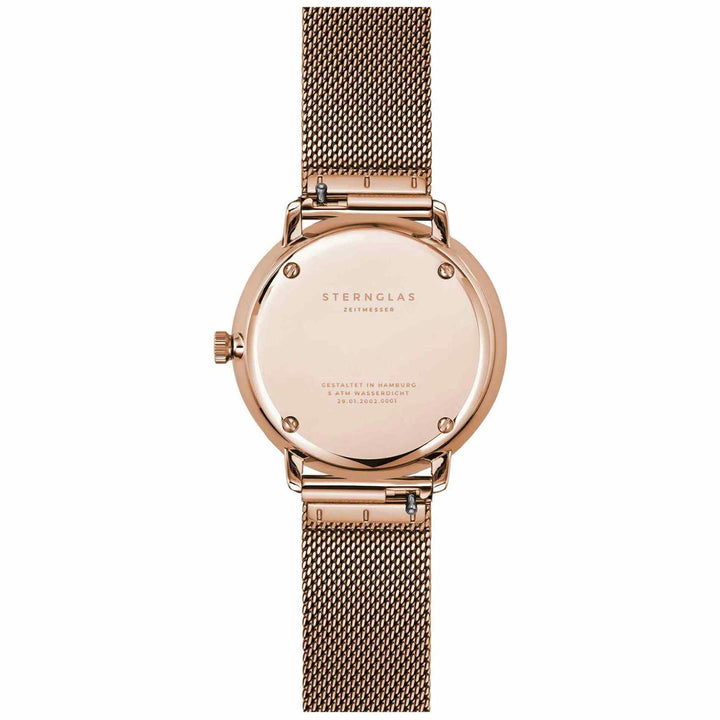 Sternglas S01-ND13-MI09 Women's Naos XS Rose Gold Mesh Wristwatch - H S Johnson