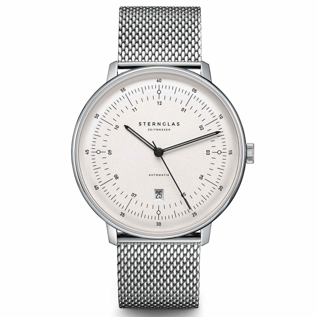 Sternglas S02-HH10-MI04 Hamburg Automatic Silver Milanese Wristwatch - H S Johnson