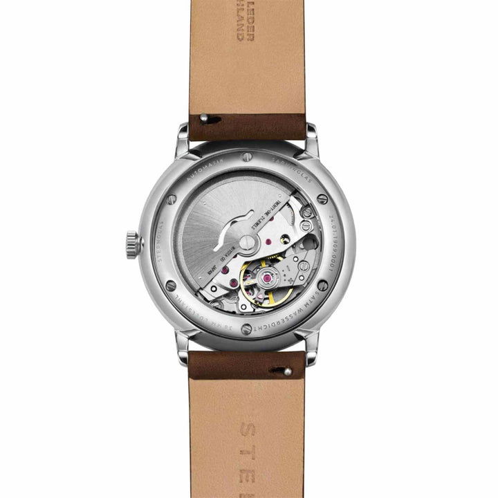 Sternglas S02-NA01-PR04 Men's Naos Automatic Brown Leather Strap Wristwatch - H S Johnson