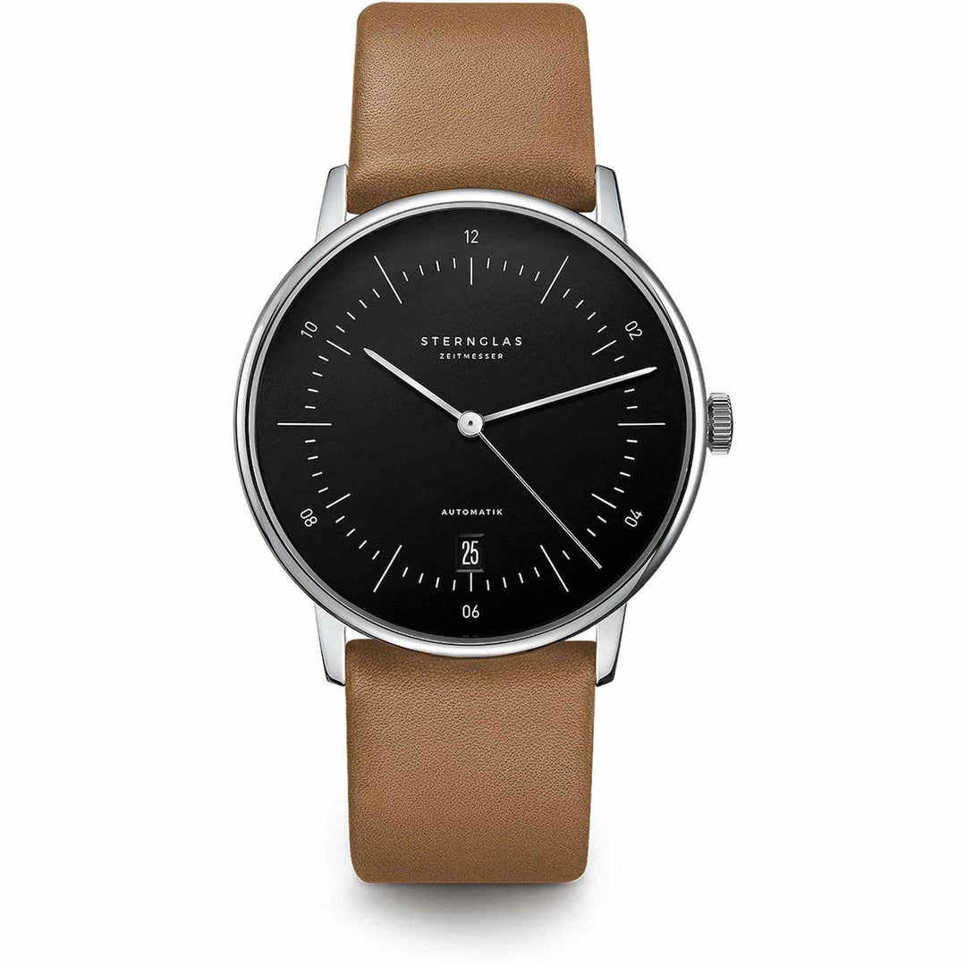 Sternglas S02-NA03-PR01 Men's Naos Automatic Brown Strap Wristwatch - H S Johnson