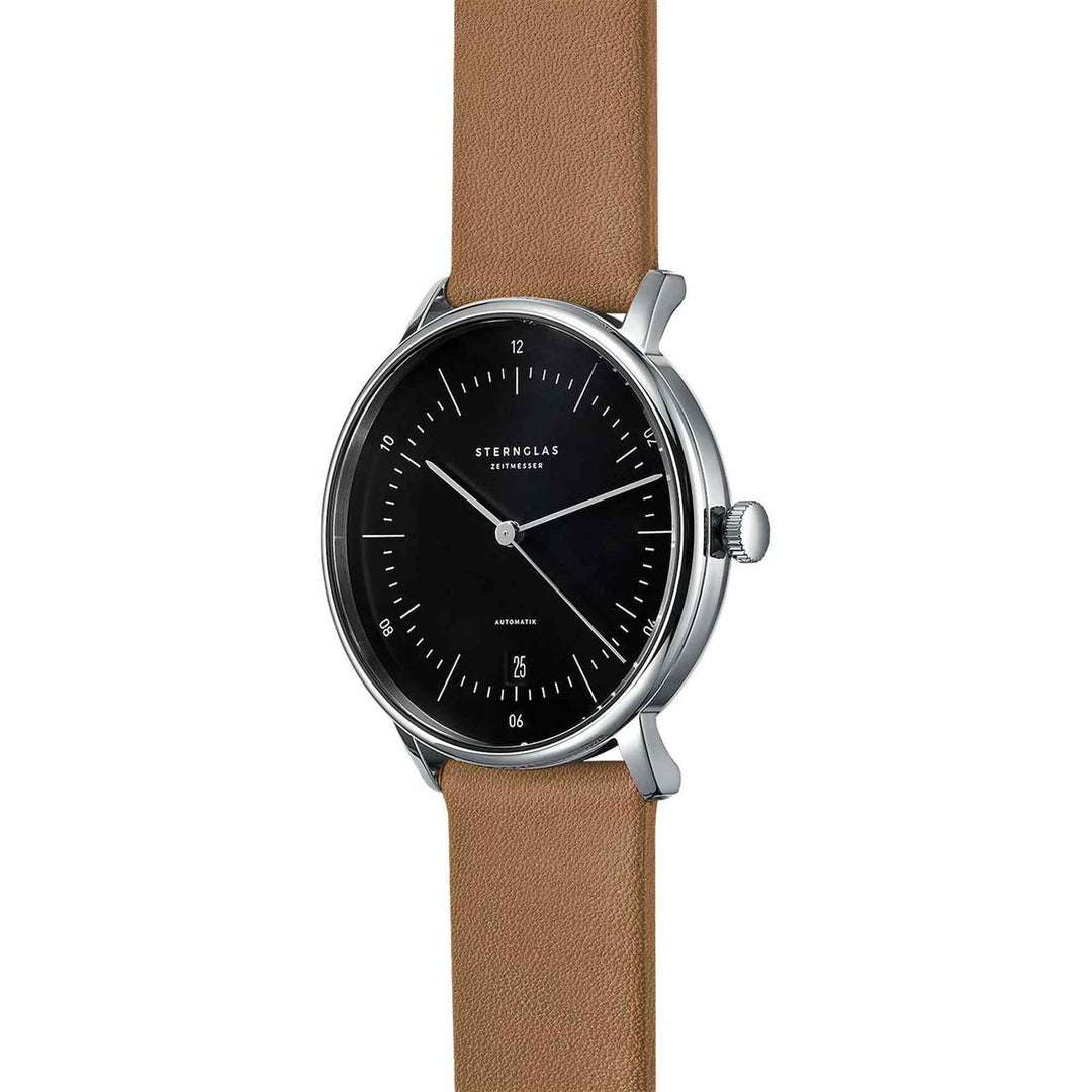 Sternglas S02-NA03-PR01 Men's Naos Automatic Brown Strap Wristwatch - H S Johnson