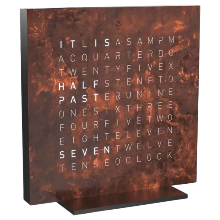 Qlocktwo T4BLENRT-UK Earth 13.5 Rust Collection Desk Clock