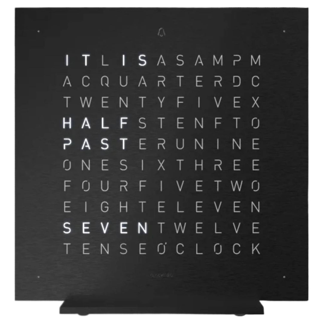 Qlocktwo T4PENBI-UK Earth 13.5 Deep Black Collection Desk Clock