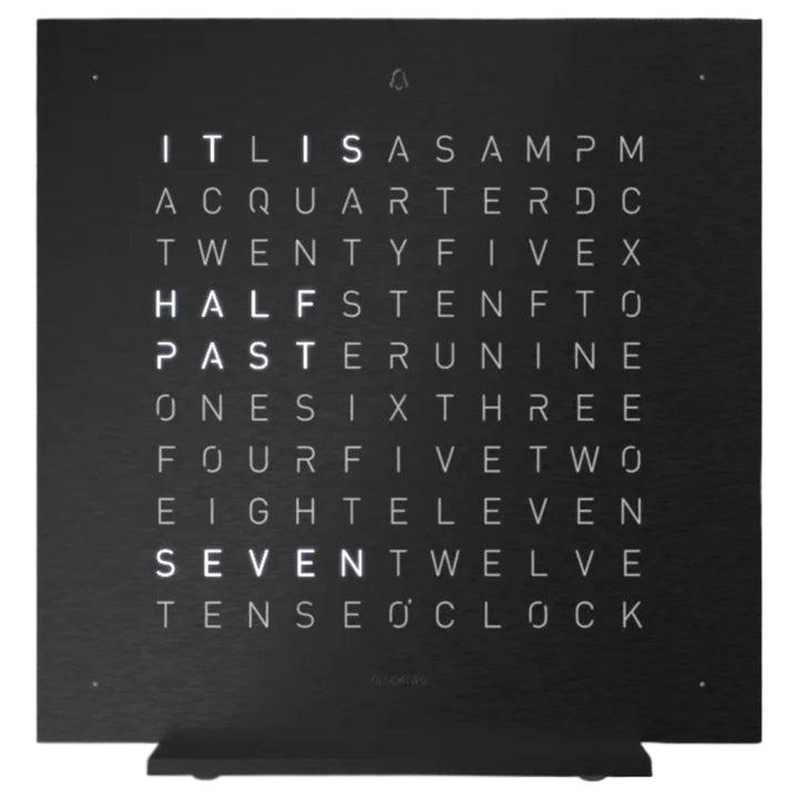 Qlocktwo T4PENBI-UK Earth 13.5 Deep Black Collection Desk Clock