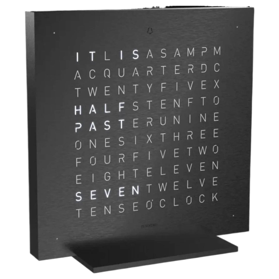 Qlocktwo T4PENBI-UK Earth 13.5 Deep Black Collection Desk Clock