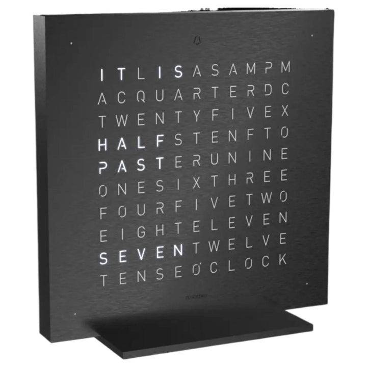 Qlocktwo T4PENBI-UK Earth 13.5 Deep Black Collection Desk Clock